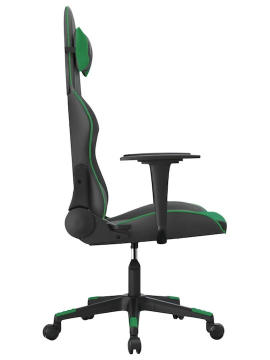 vidaXL 345448 Gaming Chair with Adjustable Arms Black / Green