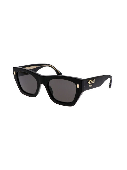 Fendi Women's Sunglasses with Black Plastic Frame and Black Lens FE40100I 01A