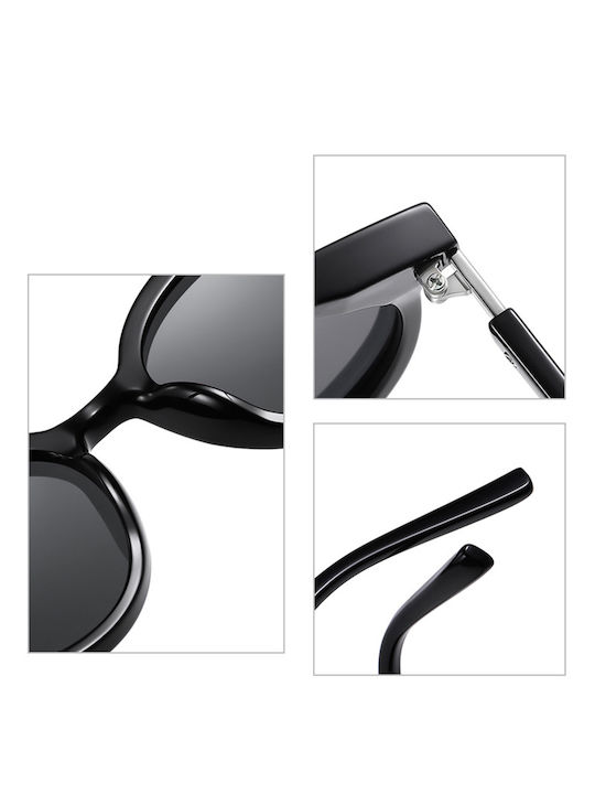 Techsuit Unisex Sunglasses with Black Plastic Frame and Yellow Polarized Lens