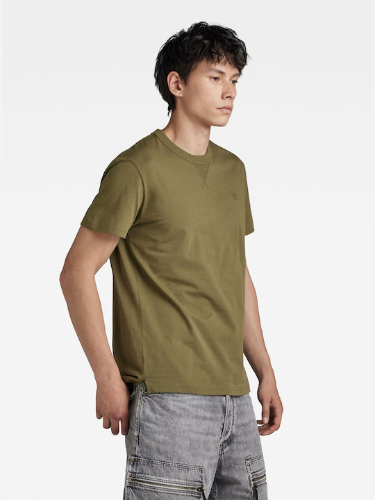 G-Star Raw T-shirt Bărbătesc cu Mânecă Scurtă Kaki