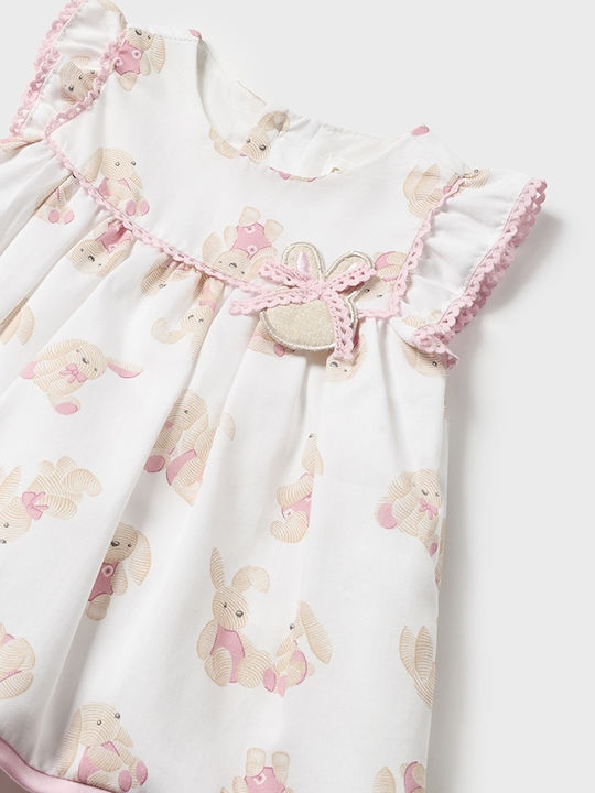 Kinderkleid Kurzärmelig Satin Pink