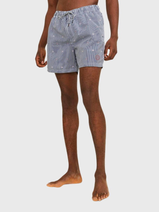 Jack & Jones Fiji Swim Small Stripes - Blue - 168957-12253240-navy