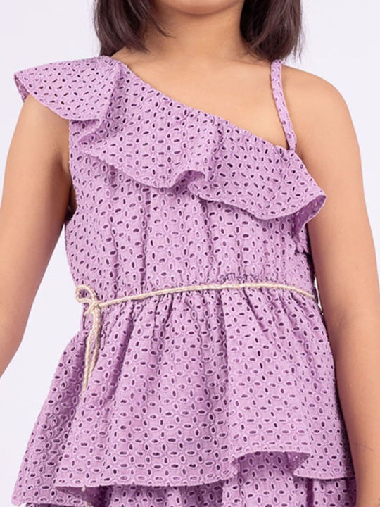 Εβίτα Παιδικό Φόρεμα Μωβ