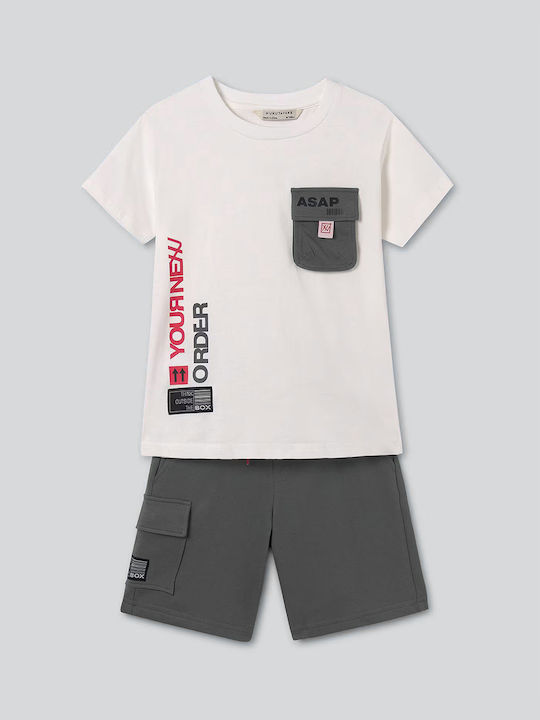 Mayoral Kinder Set mit Shorts Sommer 2Stück Cream