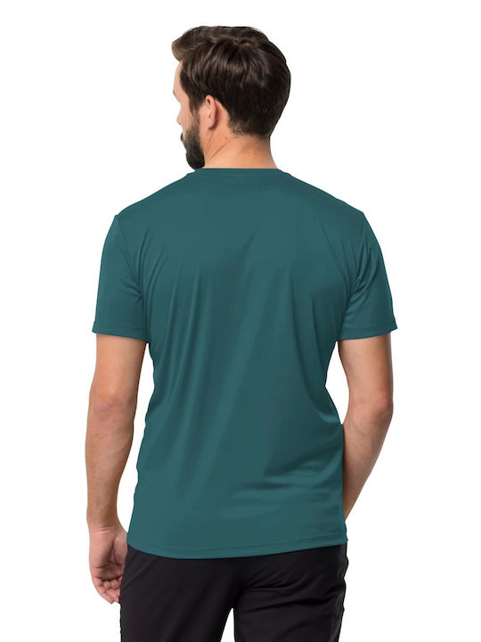 Jack Wolfskin Men's Athletic T-shirt Short Sleeve Green