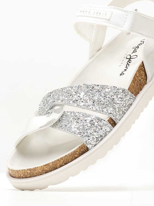 Pepe Jeans Kinder Sandalen Silber