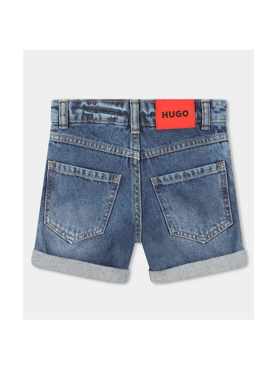 Hugo Boss Șort/Bermude pentru copii Denim Albastru