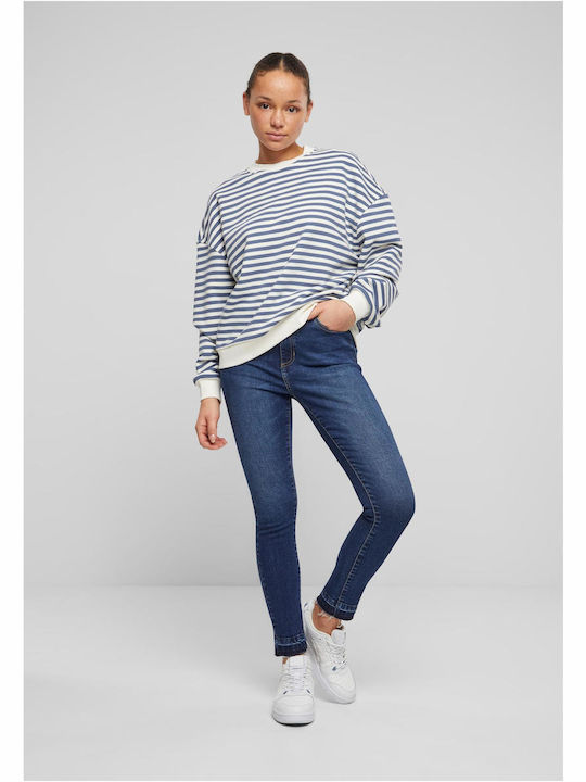 High Waist Women's Jean Trousers in Skinny Fit Darkblue