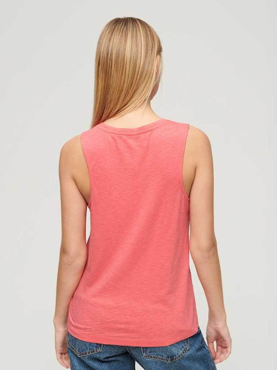 Superdry Women's Summer Blouse Sleeveless Coral