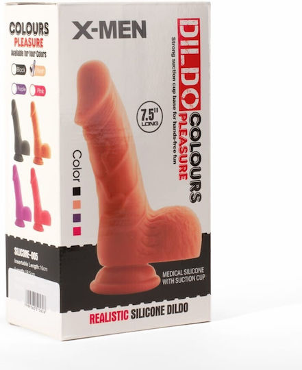 X-Men Dildo Dildo με Όρχεις Flesh 19cm