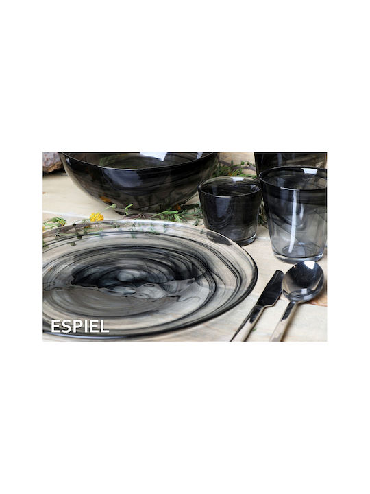 Atlas Filtri Set of Glasses Water made of Glass in Black Color 180ml 6pcs