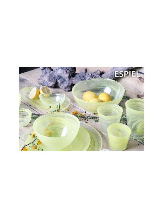 Atlas Filtri Set of Glasses Water made of Glass in Yellow Color 270ml 6pcs