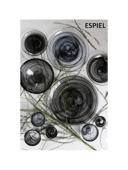 Atlas Filtri Set of Glasses Water made of Glass in Black Color 180ml 6pcs