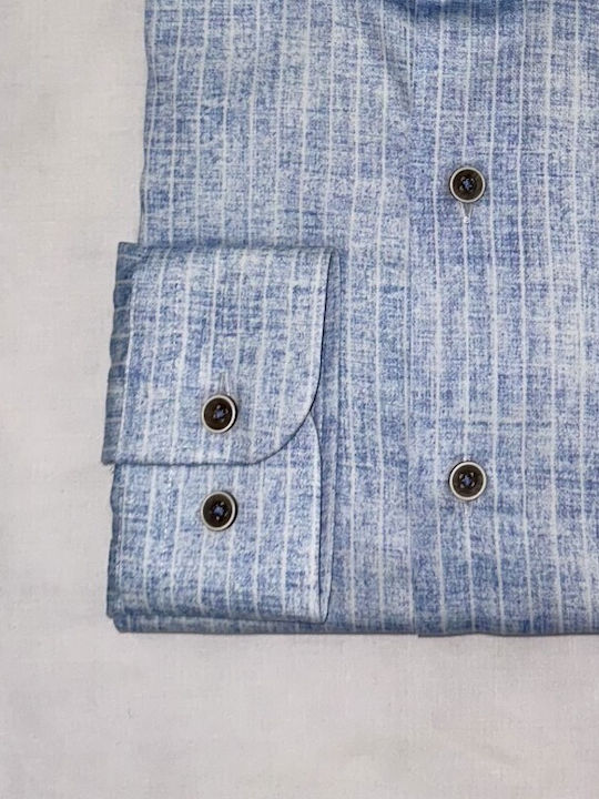 Long Sleeve Cotton Shirt Light Blue