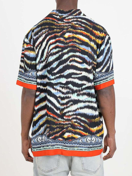 Just Cavalli Men's Shirt Short Sleeve Multicolour