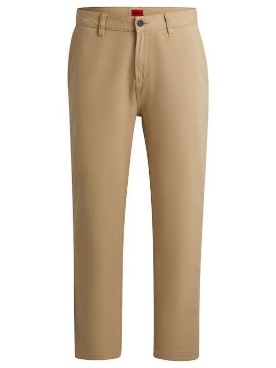 Hugo Boss Men's Trousers Chino in Tapered Line Beige