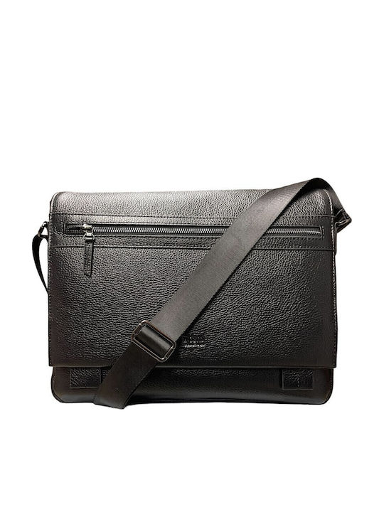 Piele Geantă pentru bărbați De umăr / tip crossbody Neagră