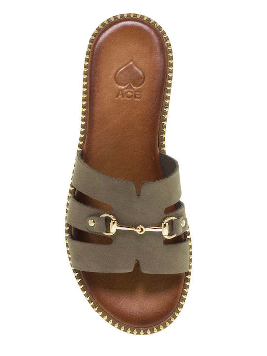 Ace Women's Flat Sandals in Brown Color