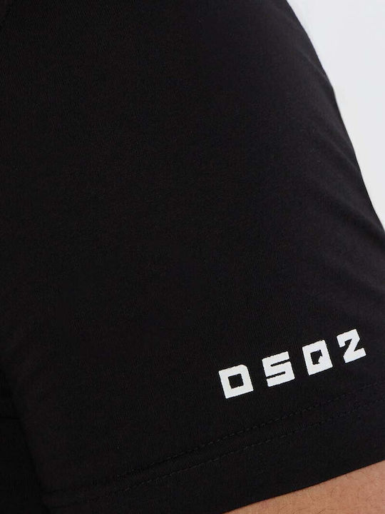 Tricou de Corp pentru Bărbați Mâneca Scurtă în Culoare Negru