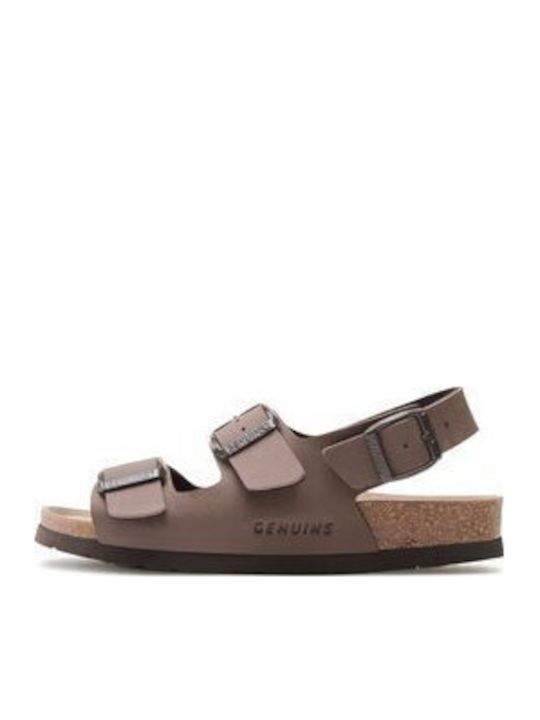 Flache Sandalen für Damen in Braun Farbe