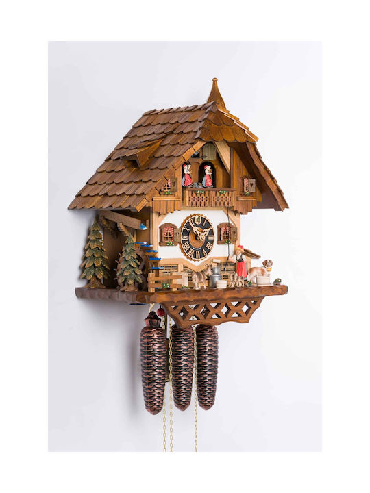 Cuckoo Clock Black Forest Clock Winding 8 Days, With Bell Tower