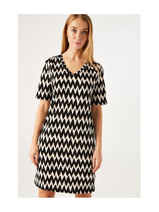 Sommer Mini Damenkleid Schwarz