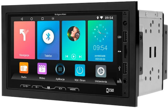 Kruger & Matz Автомобилна Аудио Система (Блутут/USB/WiFi/GPS/Apple-Carplay/Android-Auto) с Тъчскрийн 7"