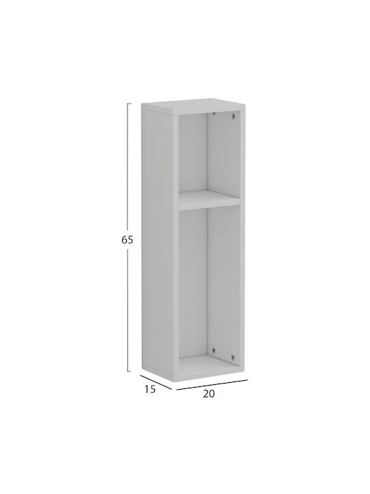 Κομοδίνο Bonen Ξύλινο Λευκό 20x15x65cm HM8936.11