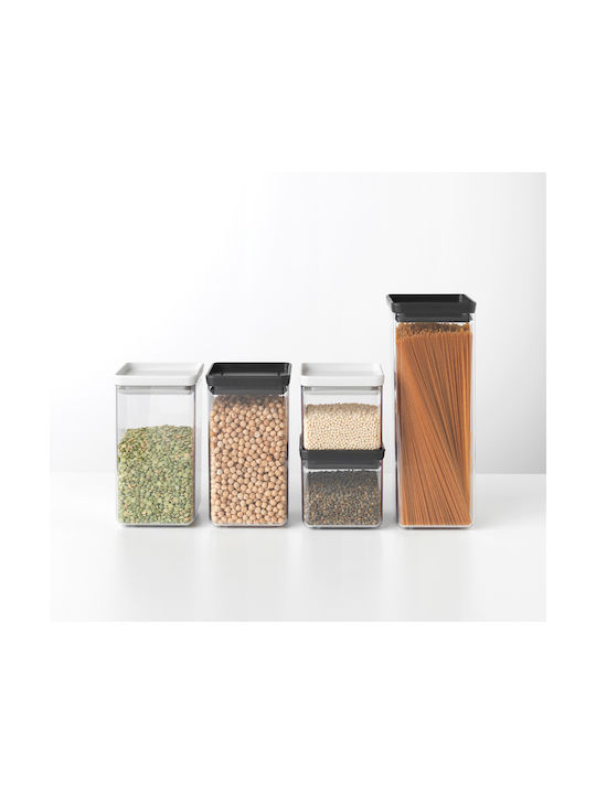 Brabantia Βάζο Γενικής Χρήσης με Καπάκι Πλαστικό Γκρι 1600ml