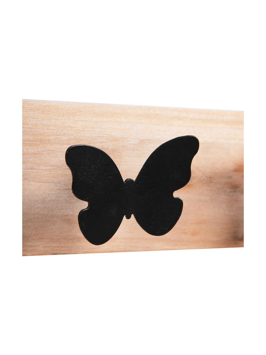 Καθρεπτης Τοιχου Στρογγυλος Fb94222 Fir Wood&mdf-black Metal 80x6,5x30,5υεκ.
