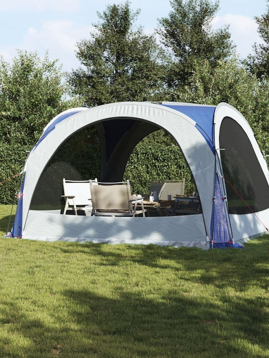 vidaXL Πτυσσόμενο Κιόσκι Κήπου Μπλε 3.6x3.6m