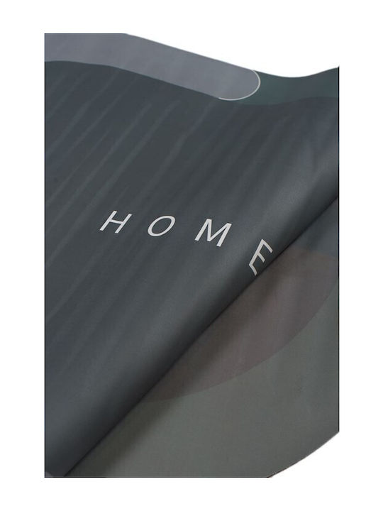 Viokarpet Non-Slip Bath Mat Oval 68338 Grey Green 60x90cm