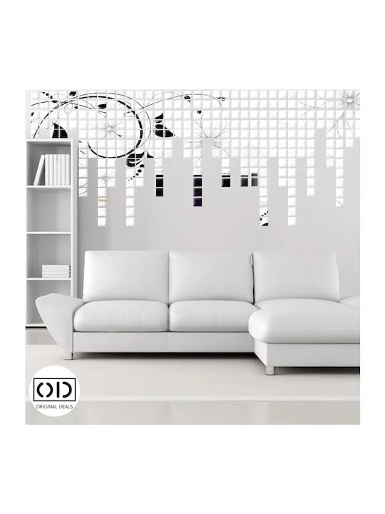 Adhesive Acrylic Mirrors For Interior Decor And Design, Set Of 100 Pieces In Square Shape, Size 4 X 4 Cm, Pvc, Original Deals