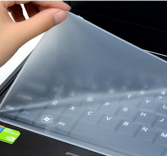 Tastatură autocolant Film de protecție pentru tastatură de laptop, silicon transparent, reutilizabil, dimensiune universală, 13,3 x 37 cm