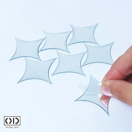 Selbstklebender Spiegel für Innendekoration und Design, 4 Ecken Sterne, Premium Acryl Pvc, Set 50 Stück, Original Deals