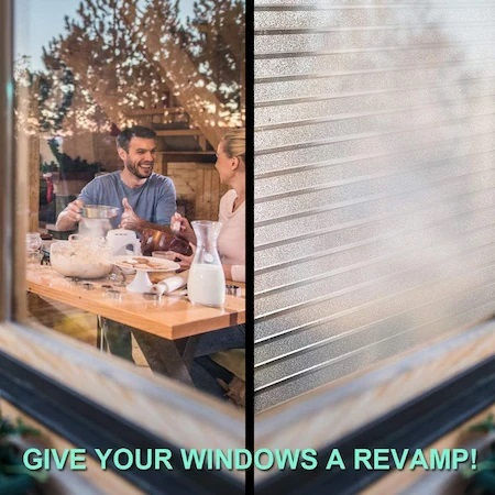 Decorative Window Film, Sun Protection Sticker, 60 X 200 Cm, 1 X 2 Cm Stripes, Original Deals