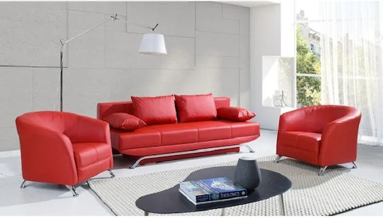 Upholstery Fabric Artificial Leather 50x138cm Red