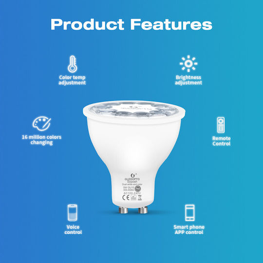 Gledopto Smart Bulb LED 5W for Socket GU10 RGB