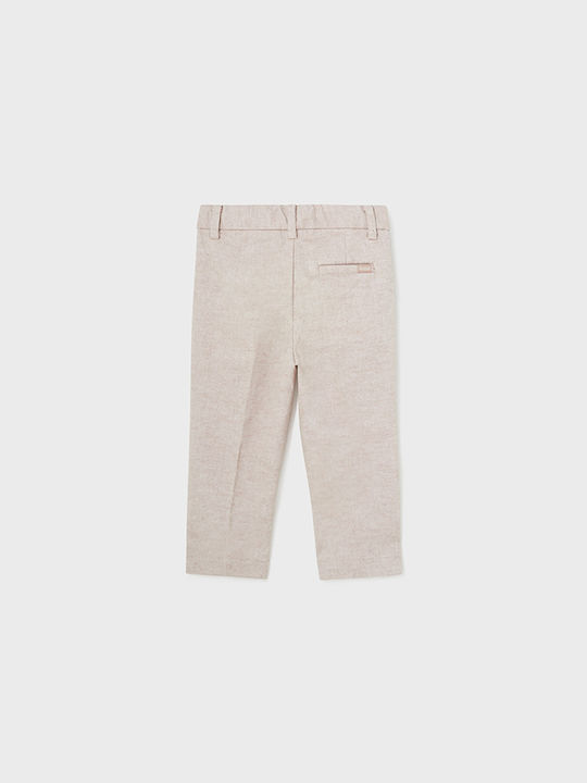 Mayoral Kids Linen Trousers CAFE Αμπιγιέ