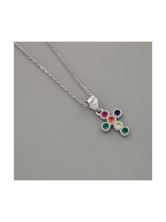 Ios Women's Cross from Silver with Chain