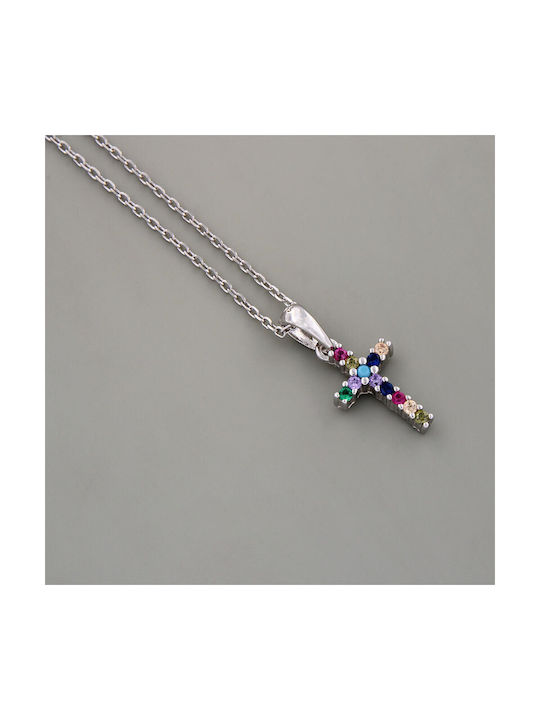 Ios Women's Cross from Silver with Chain