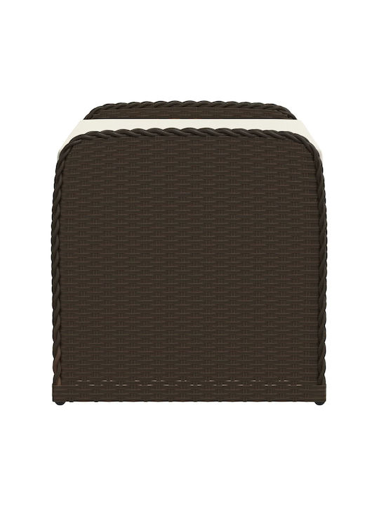 Bench Outdoor Rattan with Chest and Pillows 80x51x52cm