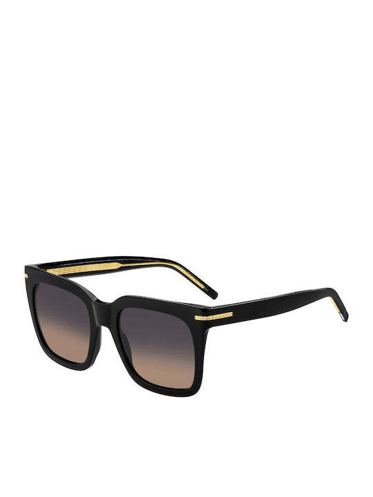 Boss Women's Sunglasses with Black Plastic Frame and Multicolour Gradient Lens BOSS 1656/S 807/PR