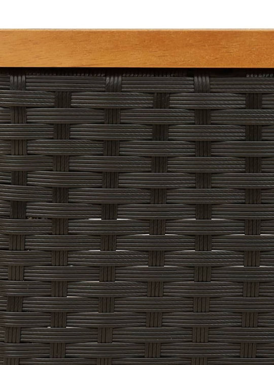 Garten- und Terrassentisch für kleine Räume Schwarz 70x70x25cm