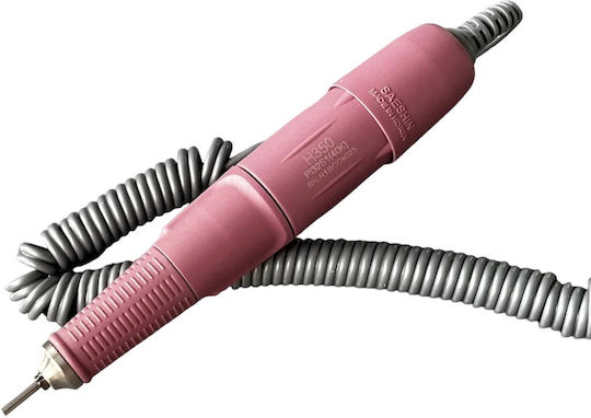 Saeshin B350 Τροχός Νυχιών Ρεύματος 65W Ροζ 40000 Στροφών με Πεντάλ
