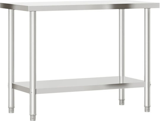 vidaXL Kommerzielle Stahlwerkbank M110xB55xHöhe120cm