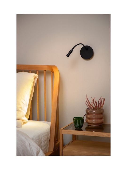 Lucide Lightning Μονό LED Θερμό Λευκό Σποτ σε Μαύρο Χρώμα