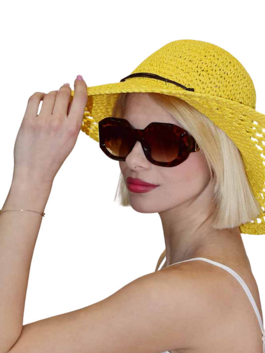 Hatpoint Wicker Women's Hat Yellow