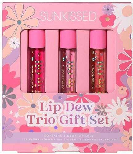 Set Ulei De Buze, Sunkissed, Lip Dew Trio Geschenk Lippenöle, 3 Bucati