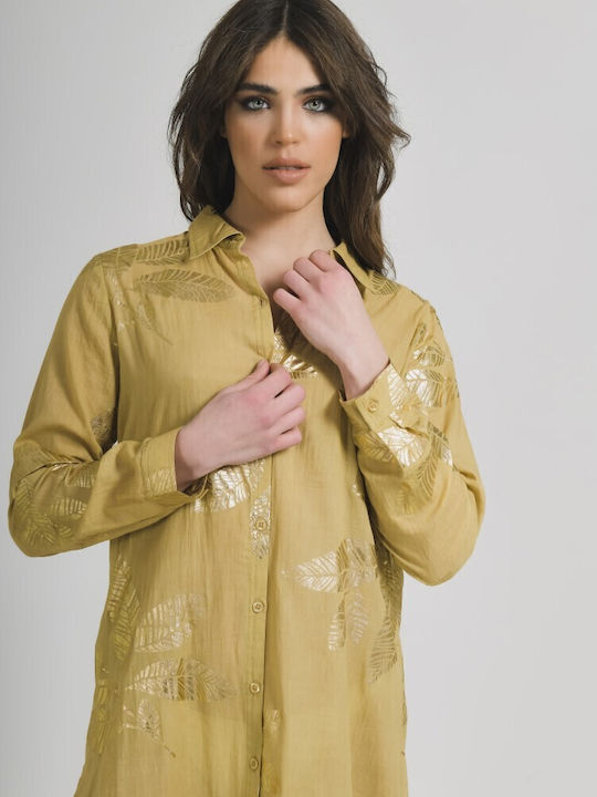 Ble Resort Collection Damen Maxi Kaftan Strand Dark beige.